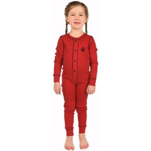 Vêtements Garçon Pyjamas / Chemises de nuit Lazyone - Pyjama une pièce Bear bum enfant Rouge