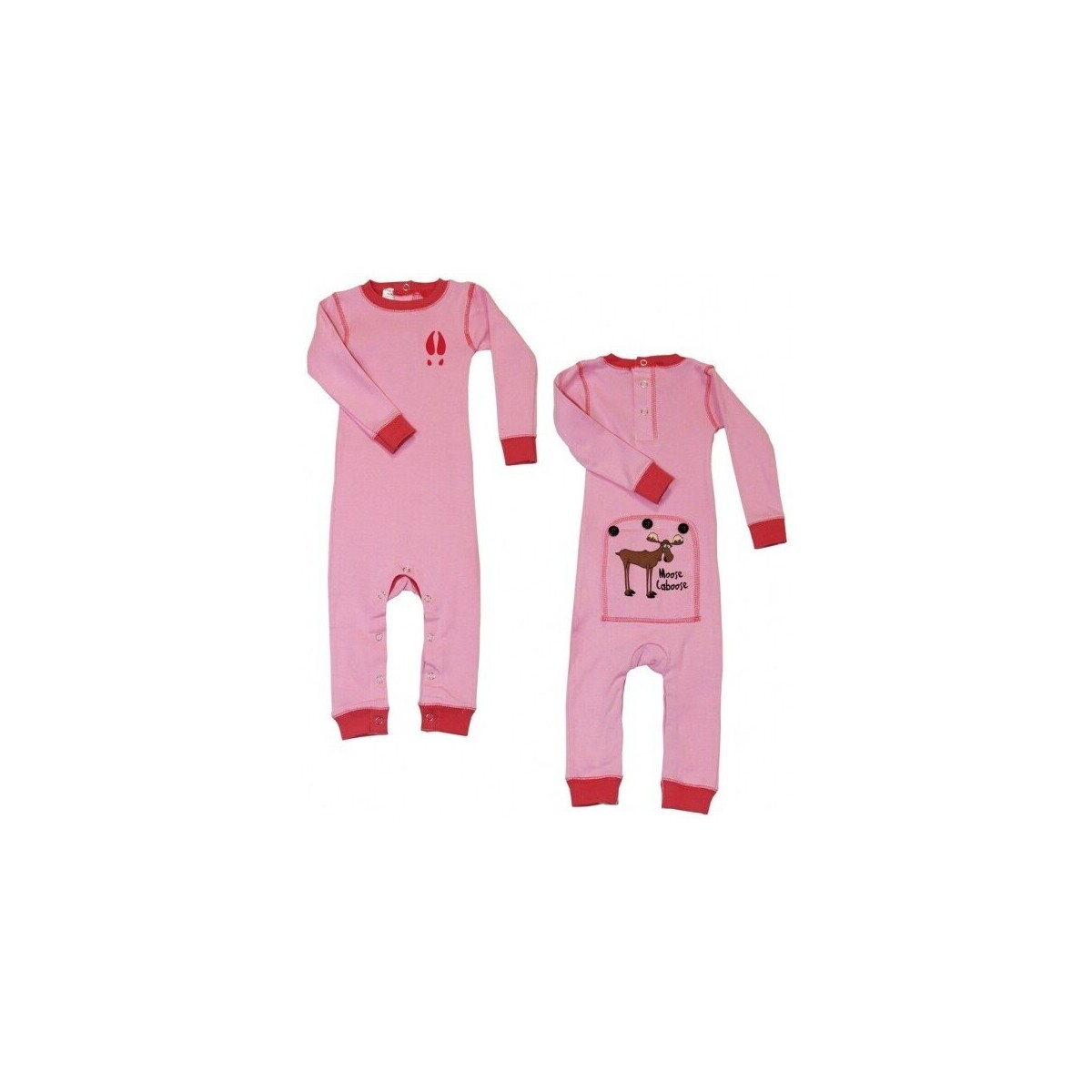 Vêtements Fille Pyjamas / Chemises de nuit Lazyone - Pyjama une pièce Moose caboose bébé et nourrisson Rose