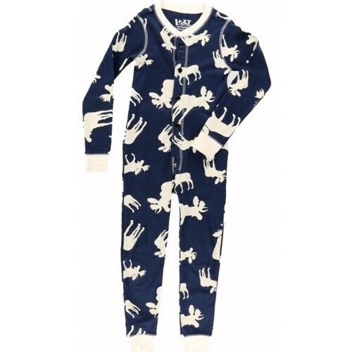 Vêtements Garçon Pyjamas / Chemises de nuit Lazyone - Pyjama une pièce Blue classic Moose enfant Bleu