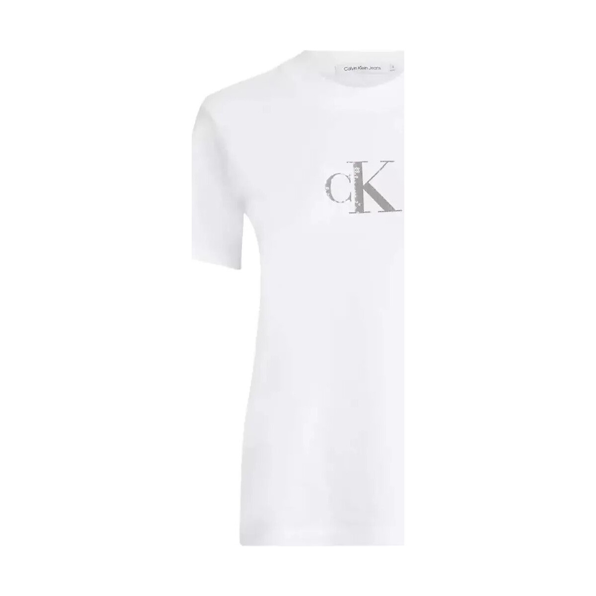 Vêtements Femme T-shirts manches courtes Calvin Klein Jeans Monogramme Blanc