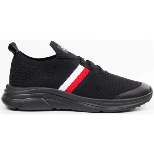 Chaussures Homme Baskets basses navy Tommy Jeans flag Noir