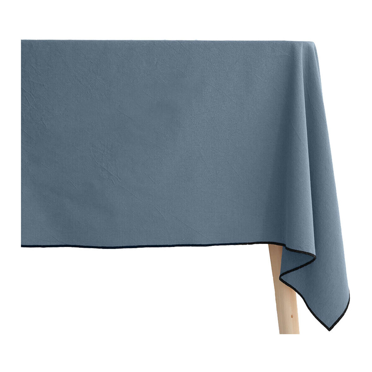 Maison & Déco Nappe Vent Du Sud Nappe en coton teint lavé - Bleu Orage - 160 x 200 cm Bleu