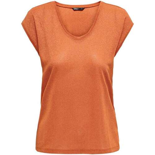 Vêtements Femme T-shirts manches Monogram Only 156099VTAH23 Orange