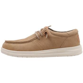 Chaussures Homme Chaussures bateau HEYDUDE WALLY GRIP CRAFT LEATHER Beige