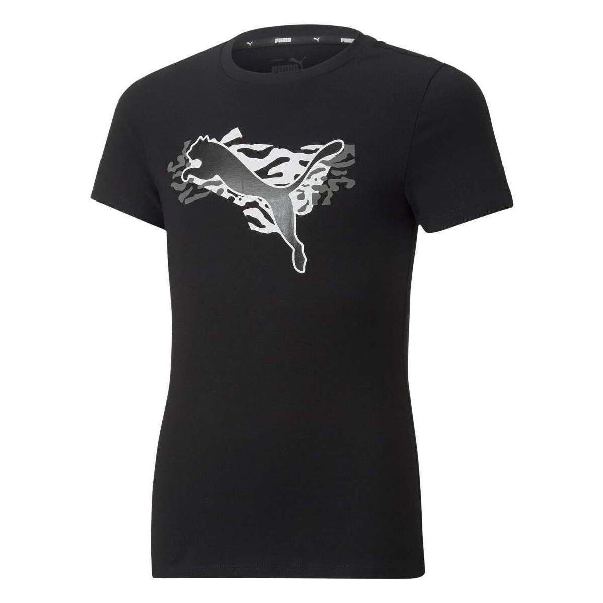 Vêtements Fille T-shirts manches courtes Puma 139160VTAH22 Noir