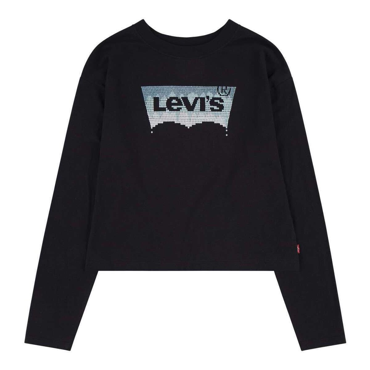 Vêtements Fille T-shirts manches courtes Levi's 155250VTAH23 Noir