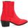 Chaussures Femme Boots Pao Boots cuir velours Rouge