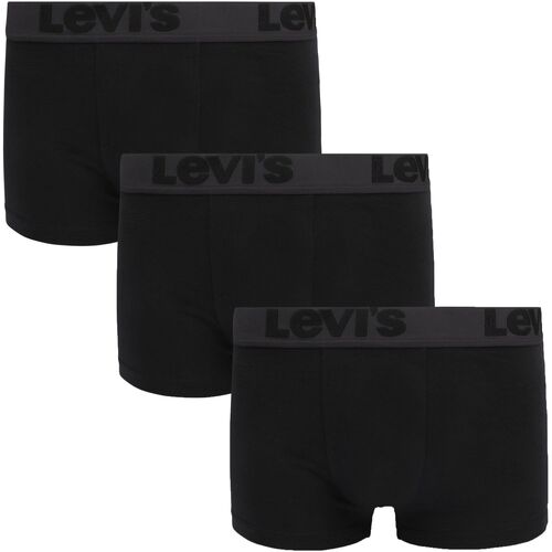 Sous-vêtements Homme Caleçons Levi's Boxer-shorts Lot de 3 Noir Uni Noir