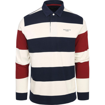 Vêtements Homme Polos manches longues Hackett Polo Rugby Shirt Thunder Blue Multicolore