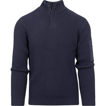 Vêtements Homme Sweats Suitable Pull Demi-Zip Noord Bleu Marine Bleu