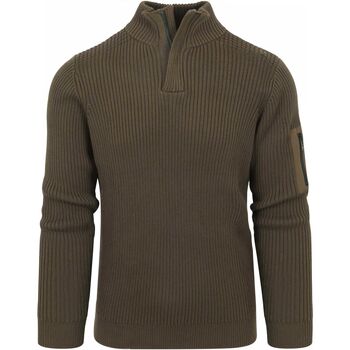 Vêtements Homme Sweats Suitable Pull Demi-Zip Noord Vert Foncé Vert