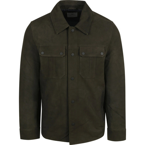 Vêtements Homme Vestes de survêtement Suitable Jacket Suede Vert Olive Vert