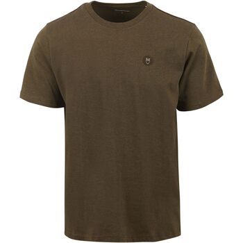 Vêtements Homme T-shirts manches courtes Knowledge Cotton Apparel T-shirt Vert olive Vert