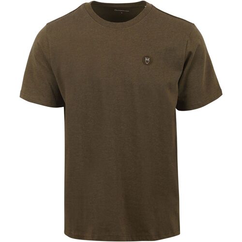 Vêtements Homme T-shirts & Polos Knowledge Cotton Apparel T-shirt Vert olive Vert