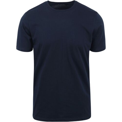 Vêtements Homme T-shirts & Polos Knowledge Cotton Apparel T-shirt Dark Blue Bleu