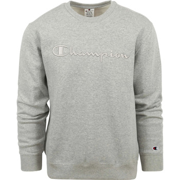 sweat-shirt champion  pull-over logo gris clair 