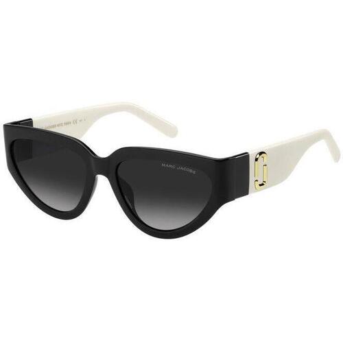 Сумки marc jacobs оригінал Femme óculos de sol Marc Jacobs Sunglasses Marc Jacobs MARC 645/S óculos de sol Marc Jacobs Sunglasses, Noir blanc/Gris foncé, 57 mm Autres