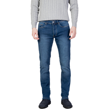 Vêtements Homme Jeans droit Custom Slim Fit Swimmer Mesh Polo Shirt. 67571 53486 Bleu