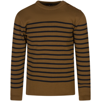 Vêtements Homme Pulls Collection Lux Pull rayé col rond Beige
