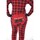 Vêtements Homme Pyjamas / Chemises de nuit Lazyone - Pyjama une pièce Bear cheeks adulte Rouge