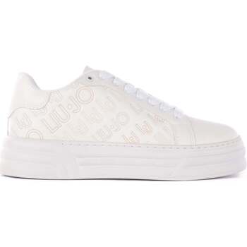 Chaussures Femme Baskets basses Liu Jo White Trainers With Multicolored Logo Blanc