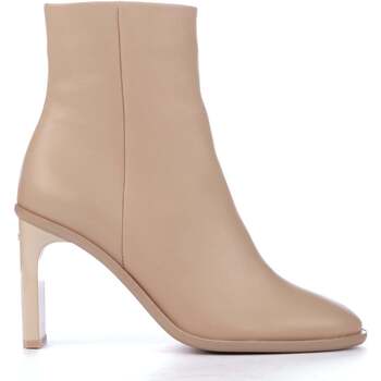 Chaussures Femme Escarpins Calvin Klein Jeans Curved Stil Ankle Boot 90Hh Beige