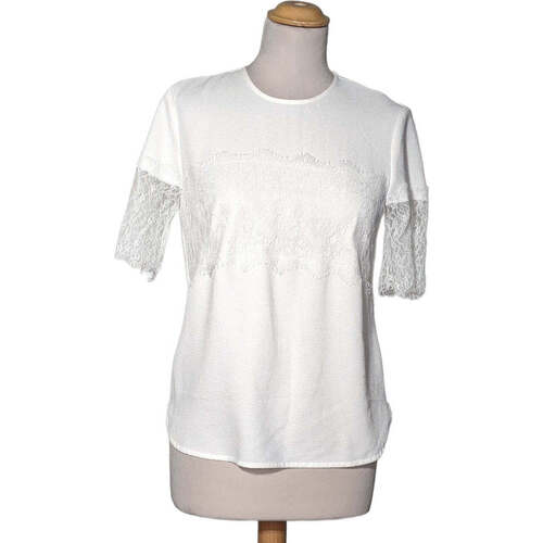 Vêtements Femme T-shirts & Polos Zara top manches courtes  34 - T0 - XS Blanc Blanc