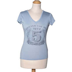 Vêtements Femme Pulls & Gilets Kaporal top manches courtes  36 - T1 - S Bleu Bleu