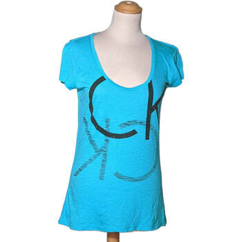 Vêtements Femme T-shirts & Polos Calvin Klein Jeans 36 - T1 - S Bleu