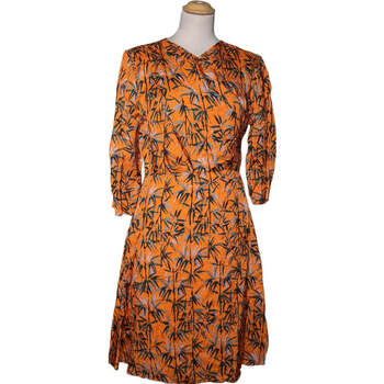robe carven  robe mi-longue  40 - t3 - l orange 
