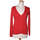 Vêtements Femme Gilets / Cardigans Benetton gilet femme  36 - T1 - S Rouge Rouge