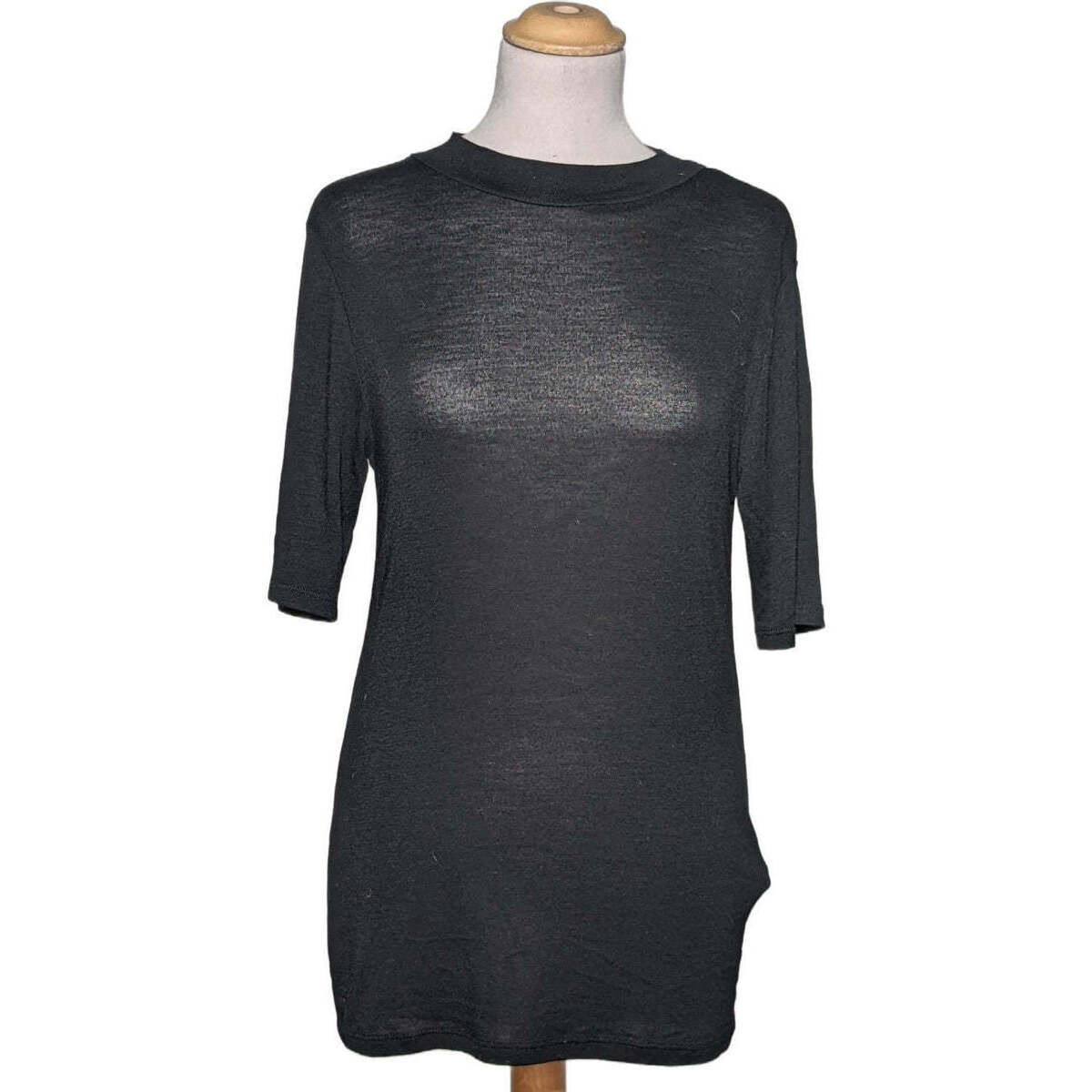 Vêtements Femme T-shirts & Polos Zara top manches courtes  40 - T3 - L Noir Noir