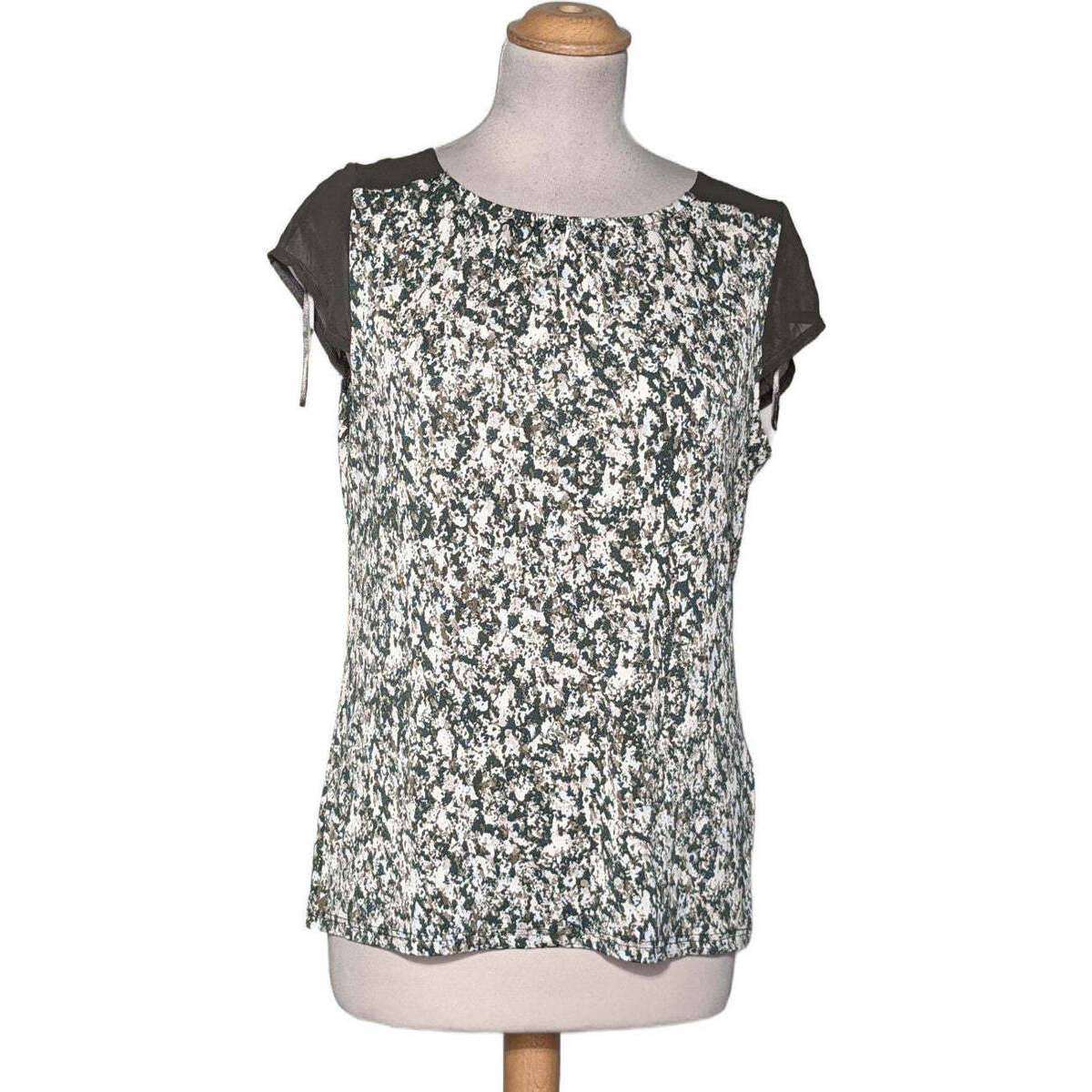 Vêtements Femme high neck pleated shirt top manches courtes  36 - T1 - S Vert Vert