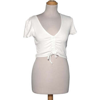 Vêtements Femme Tout accepter et fermer Zara top manches courtes  38 - T2 - M Blanc Blanc