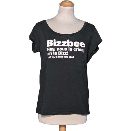 Vêtements Femme Gilets / Cardigans Bizzbee top manches courtes  40 - T3 - L Noir Noir