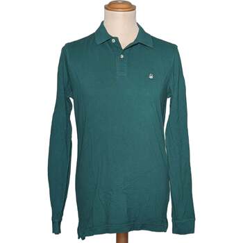 Vêtements Homme Gilets / Cardigans Benetton polo homme  36 - T1 - S Vert Vert
