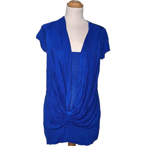 Vêtements Femme Chemise 36 - T1 - S Beige Camaieu top manches courtes  36 - T1 - S Bleu Bleu