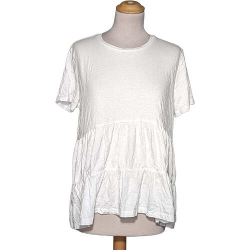 Vêtements Femme T-shirts Sweatshirt & Polos Zara top manches courtes  40 - T3 - L Blanc Blanc