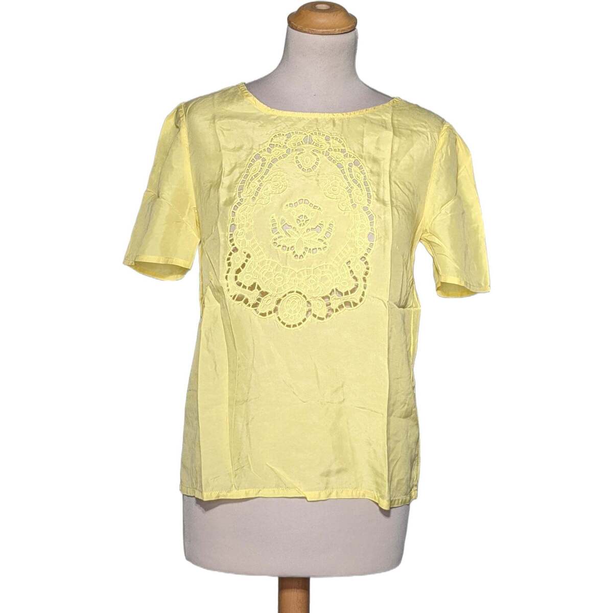 Vêtements Femme T-shirts Cotton & Polos Suncoo top manches courtes  36 - T1 - S Jaune Jaune