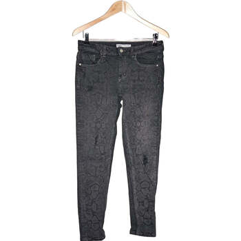 jeans zara  jean slim femme  38 - t2 - m gris 