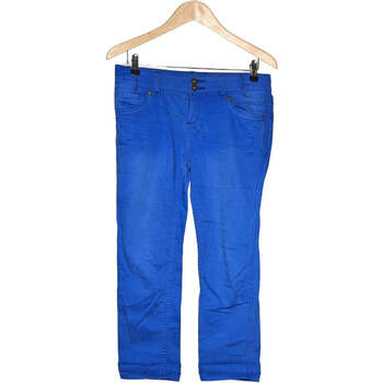Vêtements Femme Pantalons Promod pantalon droit femme  40 - T3 - L Bleu Bleu