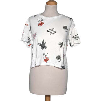 Vêtements Femme T-shirts & Polos H&M top manches courtes  38 - T2 - M Blanc Blanc