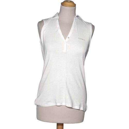 Vêtements Femme button-front shirt Bianco Esprit débardeur  38 - T2 - M Blanc Blanc