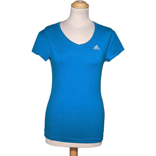 Vêtements Femme T-shirts & Polos adidas Originals top manches courtes  38 - T2 - M Bleu Bleu