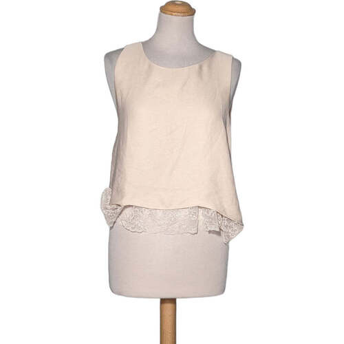 Vêtements Femme Trendyol Polka Print Midi Dress With High Neck And Sheer Hem Detail Zara débardeur  36 - T1 - S Beige Beige