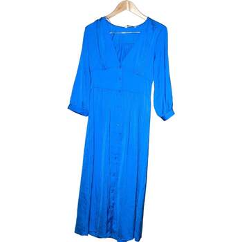 robe stradivarius  robe longue  38 - t2 - m bleu 