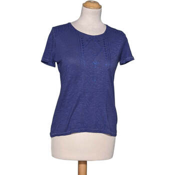 Vêtements Femme slogan-embroidered cotton T-shirt Nero Burton top manches courtes  34 - T0 - XS Bleu Bleu