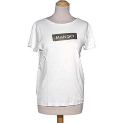 Vêtements Femme Running / Trail Mango top manches courtes  40 - T3 - L Blanc Blanc