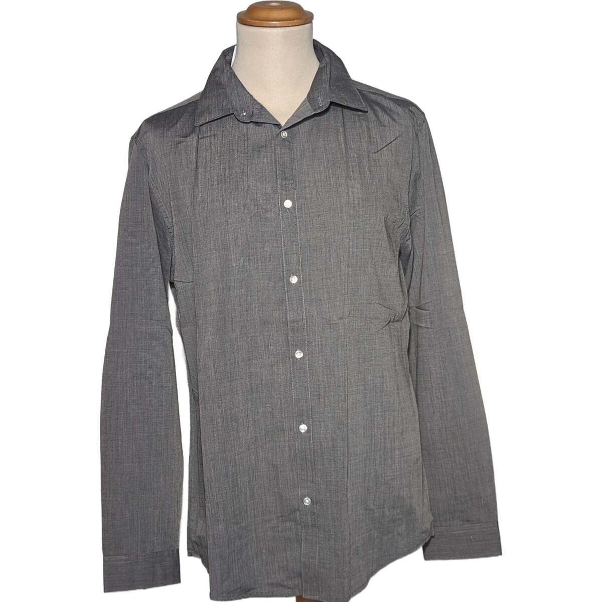 Vêtements Homme Utilisez au minimum 1 lettre majuscule chemise manches longues  40 - T3 - L Gris Gris