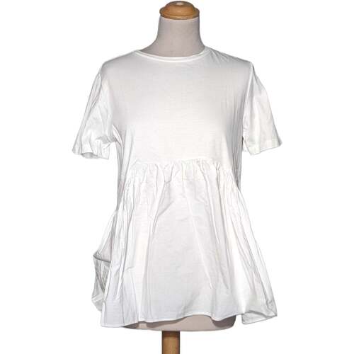 Vêtements Femme Les Petites Bomb Zara top manches courtes  38 - T2 - M Blanc Blanc